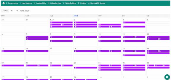 MovingCRM Schedule