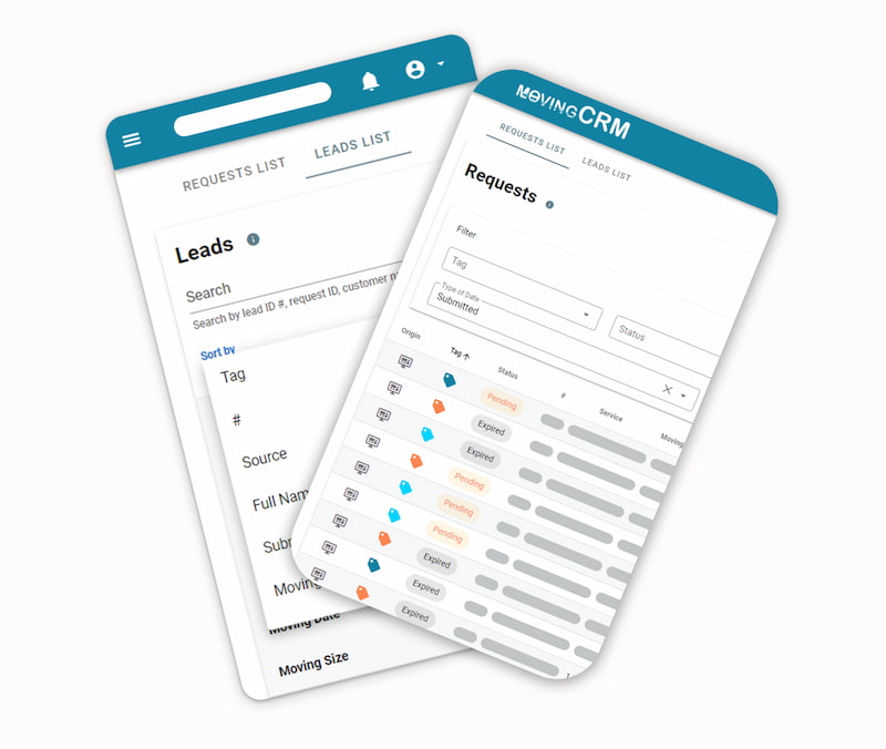 Requests and Lead Management MovingCRM